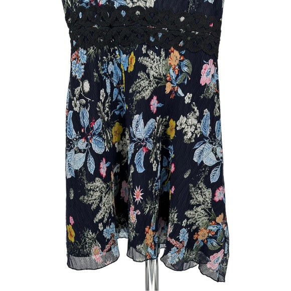 Foxiedox Juniper Floral High Neck Mini Dress size XS Lace Inset - Picture 6 of 14